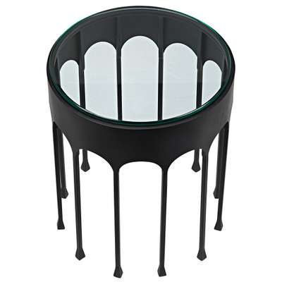 Noir Achille Side Table - Black Steel