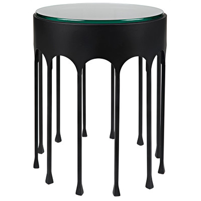 Noir Achille Side Table - Black Steel