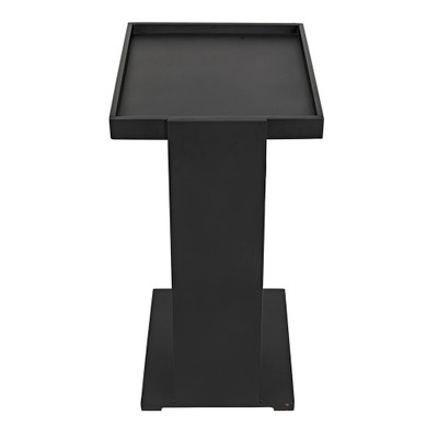 Noir Ledge All Metal Side Table - Black Steel