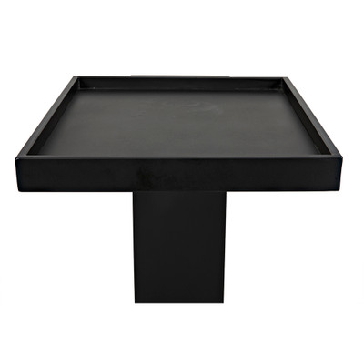 Noir Ledge All Metal Side Table - Black Steel