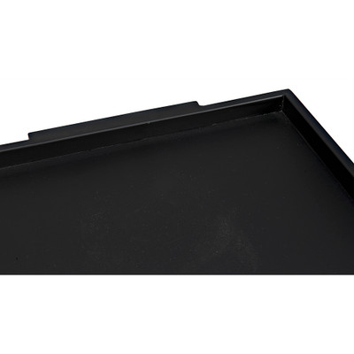 Noir Ledge All Metal Side Table - Black Steel