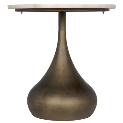 Noir Mateo Side Table - Aged Brass