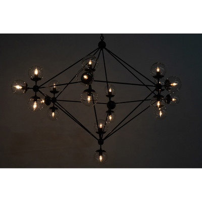 Noir Pluto Chandelier - Large - Black Steel