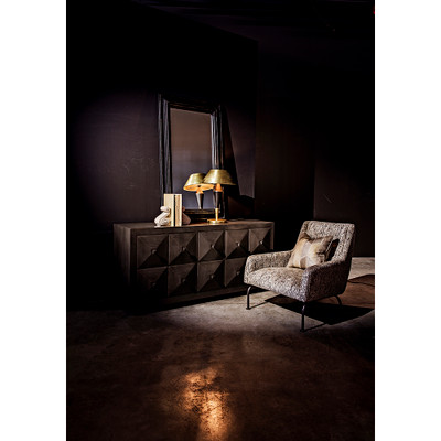Noir Blau Table Lamp - Steel With Brass Finish And Black Steel Detail