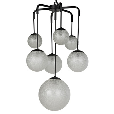 Noir Artemis Chandelier - Steel With Black Finish