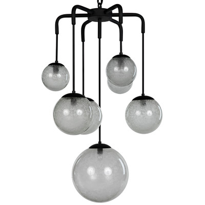 Noir Artemis Chandelier - Steel With Black Finish