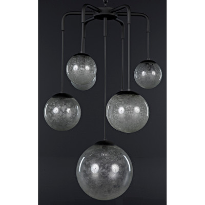 Noir Artemis Chandelier - Steel With Black Finish