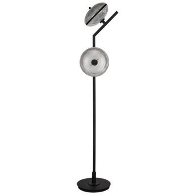 Noir Gibson Floor Lamp - Black Steel