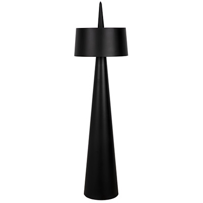 Noir Moray Floor Lamp - Black Steel