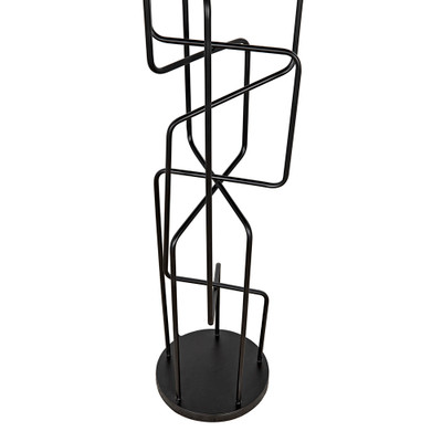 Noir Moriarty Floor Lamp - Black Metal