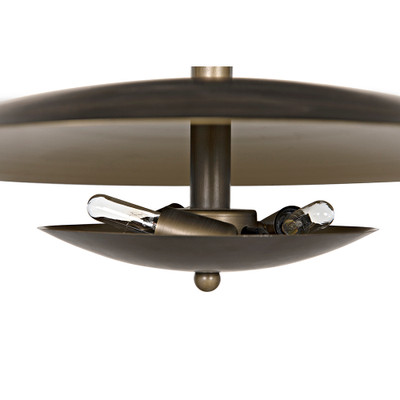 Noir Nora Chandelier - Metal With Aged Brass Finish