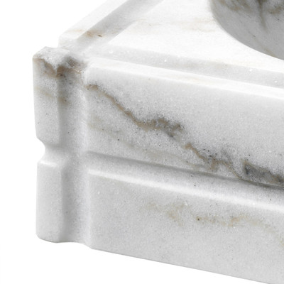 Eichholtz Nestor Ashtray - Honed White Marble 1