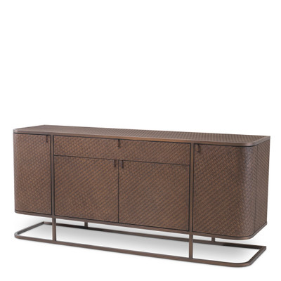 Eichholtz Napa Valley Dresser - Woven Oak Veneer - Bronze Finish