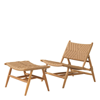 Eichholtz Laroc Outdoor Chair And Foot Stool