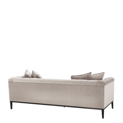 Eichholtz Cesare Sofa - Pebble Grey - Gunmetal Finish