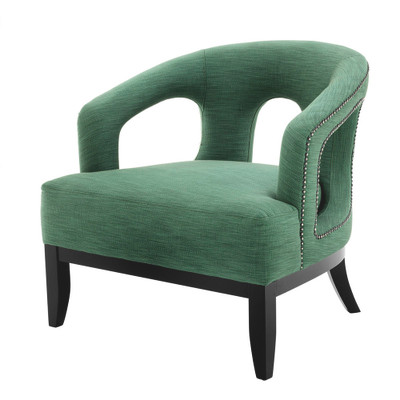 Eichholtz Adam Chair - Albin Green - Black Legs