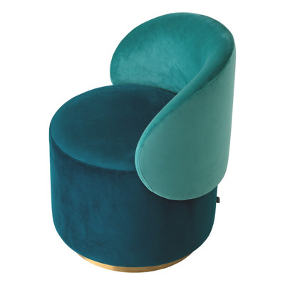 Eichholtz Greer Low Dining Chair - Savona Sea Green Velvet