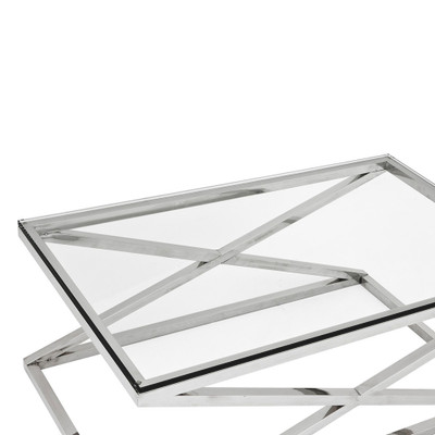 Eichholtz Criss Cross Coffee Table - Stainless Steel