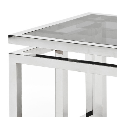 Eichholtz Palmer Side Table - Polished Stainless Steel