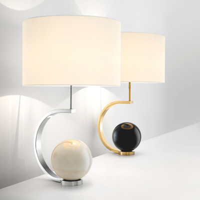 Eichholtz Luigi Table Lamp - Honed White Marble