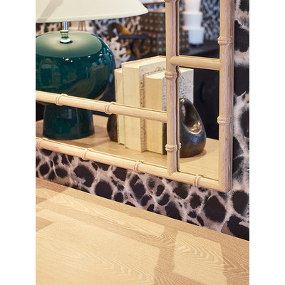 Worlds Away Bulb Shape Ceramic Table Lamp - White Linen Coolie Shade - Teal Green