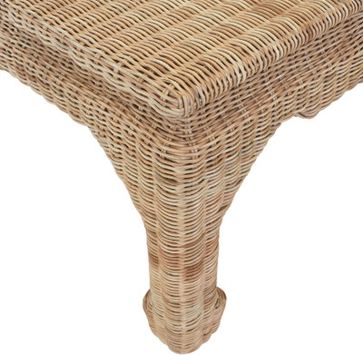 Worlds Away Ming Style Coffee Table - Woven Rattan