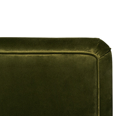 Worlds Away Three Leg Fully Upholstered Barrel Chair - Olive Velvet