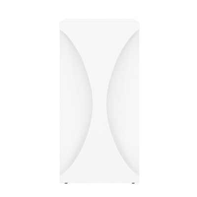 Worlds Away Hourglass Occassional Table - Matte White Lacquer