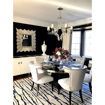 Worlds Away Ex Large Raymond Mirror - Champagne Silver Leaf