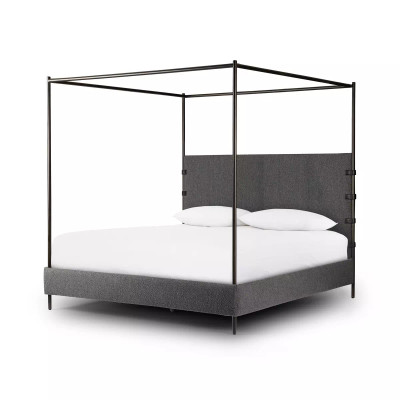 Four Hands Anderson Canopy Bed - Knoll Charcoal - King
