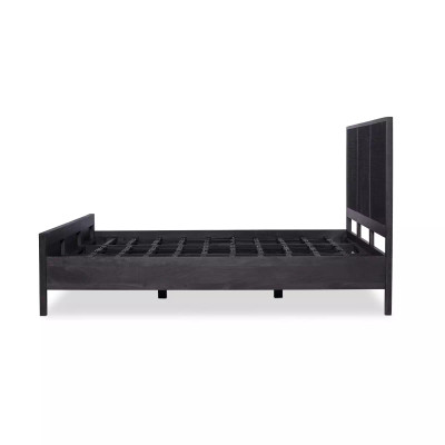 Four Hands Sydney Bed - King - Black Wash W/ Black Cane