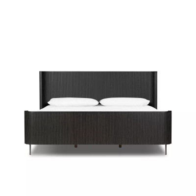 Four Hands Fletcher Bed - King - Distressed Balck Oak