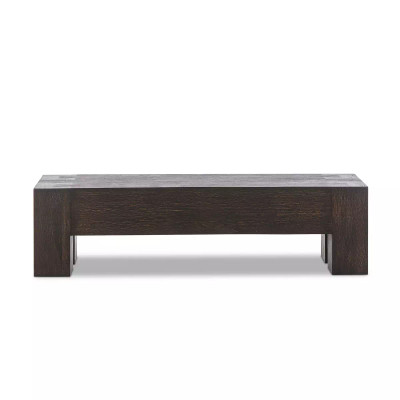 Four Hands Abaso Accent Bench - Ebony Rustic Wormwood Oak