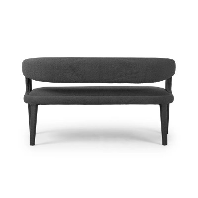 Four Hands Hawkins Dining Bench - Fiqa Boucle Charcoal