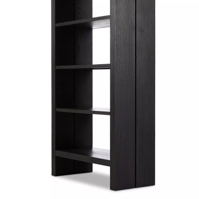 Four Hands Warby Bookshelf - Worn Black Veneer