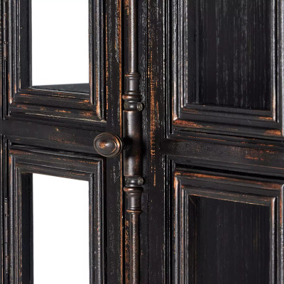 Four Hands The "You Will Need A Lot Of Hinges" Cabinet - Distressed Burnt Black