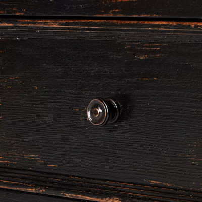 Four Hands The "You Will Need A Lot Of Hinges" Cabinet - Distressed Burnt Black