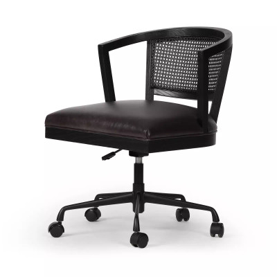 Four Hands Alexa Desk Chair - Brushed Ebony - Sonoma Balck