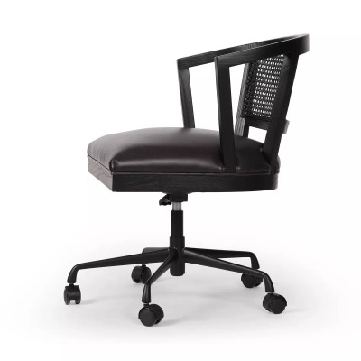 Four Hands Alexa Desk Chair - Brushed Ebony - Sonoma Balck