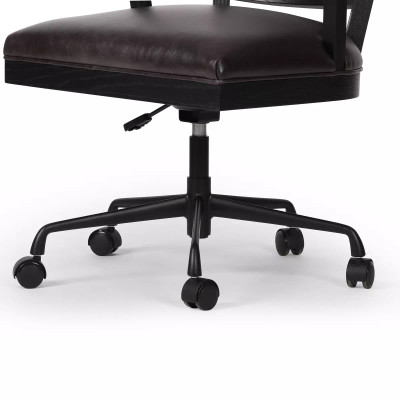 Four Hands Alexa Desk Chair - Brushed Ebony - Sonoma Balck