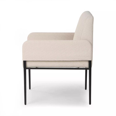 Four Hands Brickel Dining Armchair - Fiqa Boucle Light Taupe