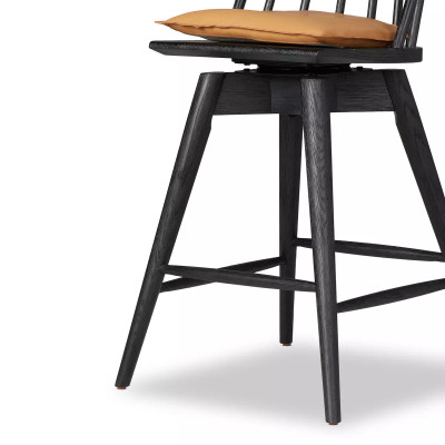 Four Hands Lewis Swivel Counter Stool - Whiskey Saddle