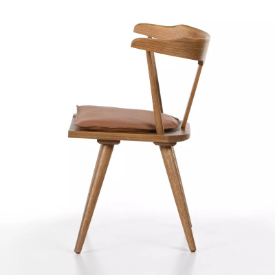 Four Hands Ripley Dining Chair - Sandy Oak - Whiskey Saddle