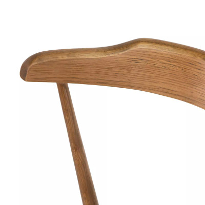 Four Hands Ripley Dining Chair - Sandy Oak - Whiskey Saddle