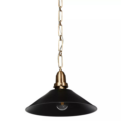 Four Hands Nicholls Tapered Pendant - Black Aluminum Enamel