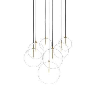 Four Hands Cluster 7 MIX Chandelier - Burnished Brass