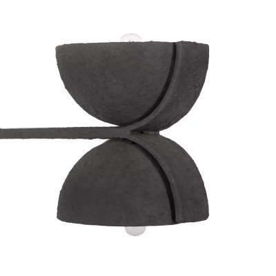 Four Hands Santorini Chandelier - Matte Black Plaster