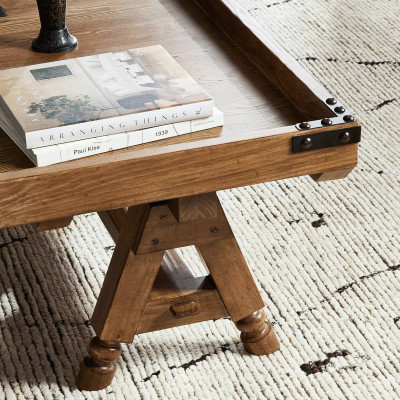 Four Hands The Don't Try To Explain It Table - Distressed Brown Veneer