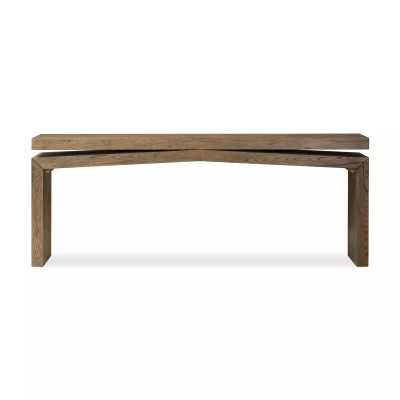 Four Hands Matthes Oak Console Table - Rustic Grey