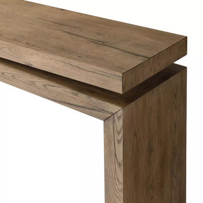 Four Hands Matthes Oak Console Table - Rustic Grey